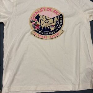 J Crew T shirt- white with design